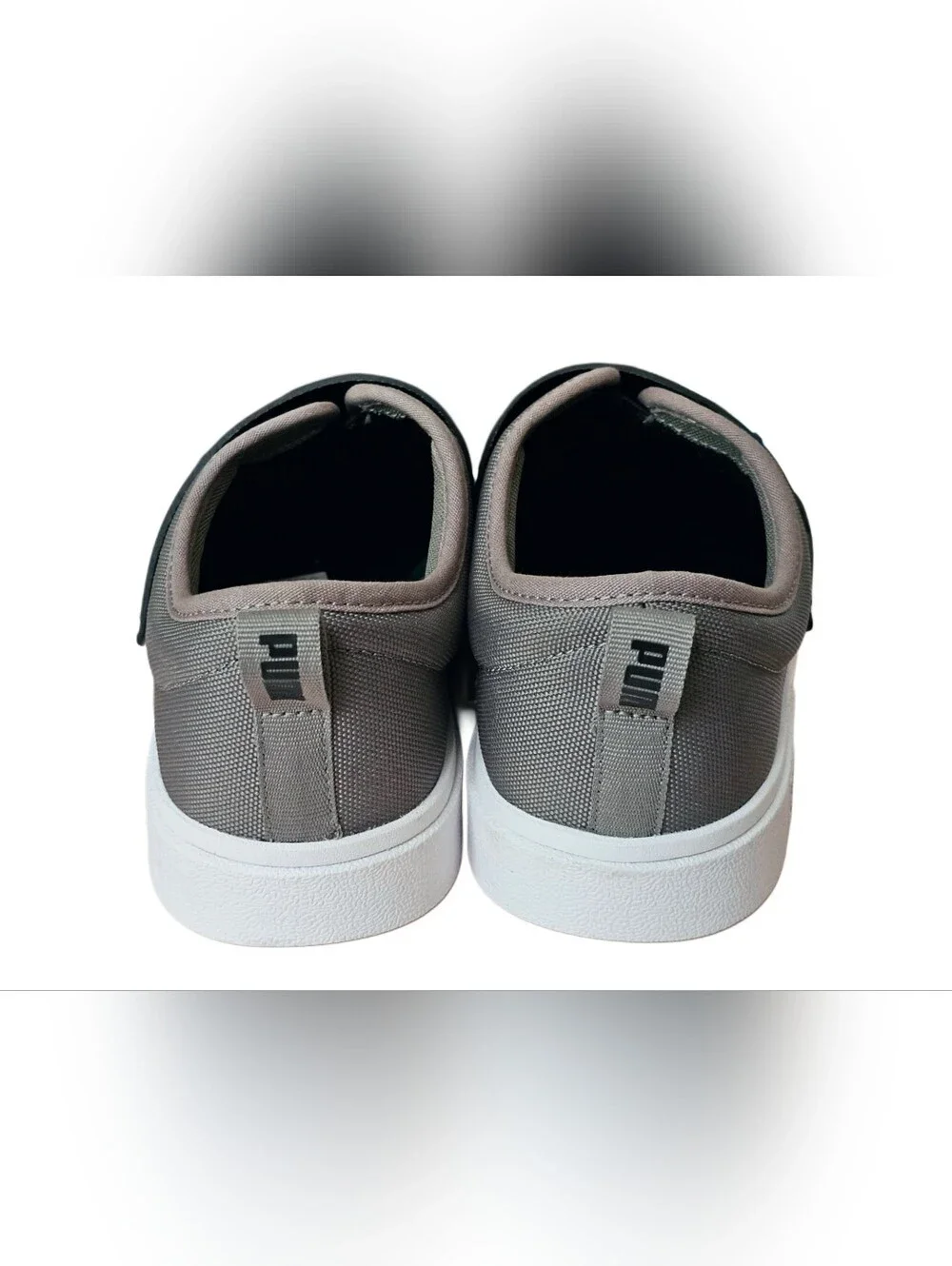 PUMA El Rey II Slip-On Grey Black Canvas Skateboard Shoes 374785-03 Men 7.5 New